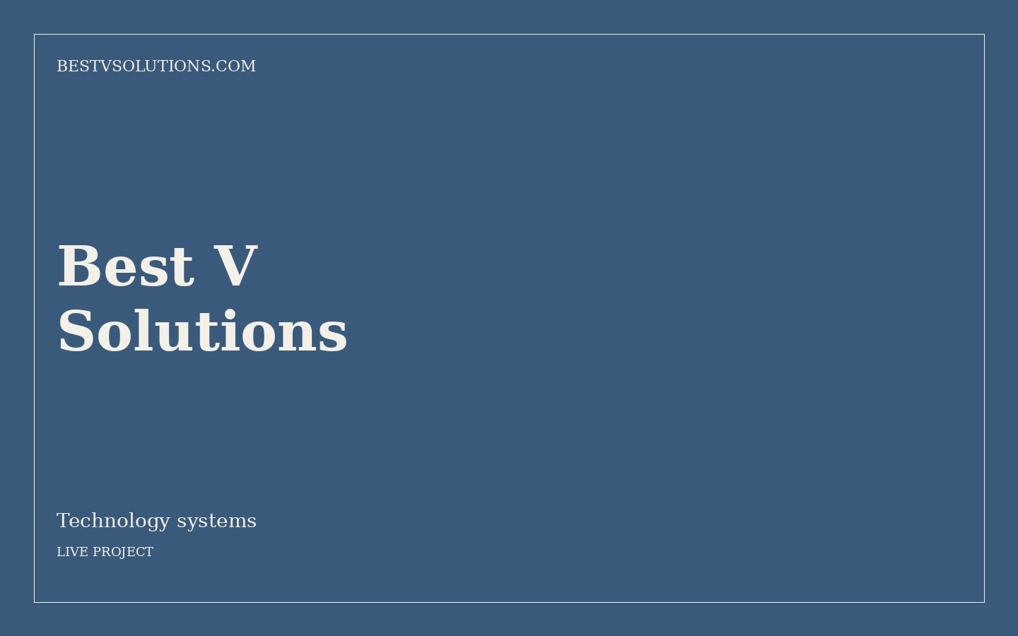 Best V Solutions website for Technology consultancy