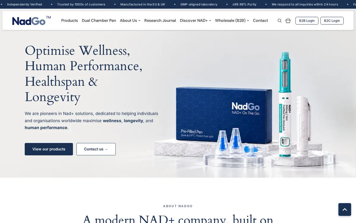 NadGo — live site screenshot