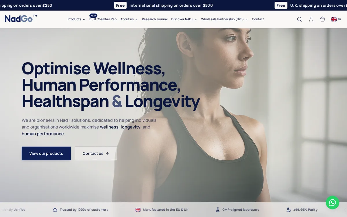 NadGo™ website screenshot