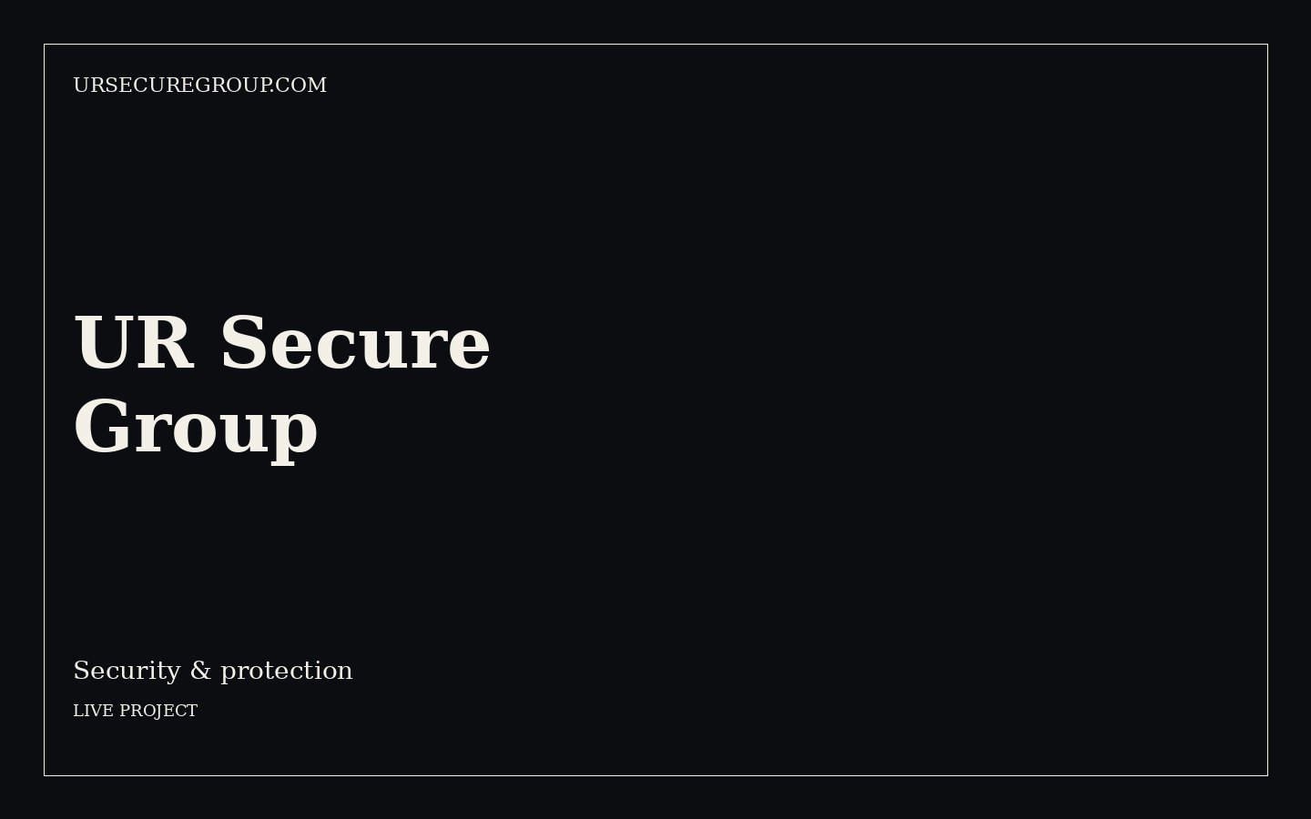 UR Secure Group website for Security group
